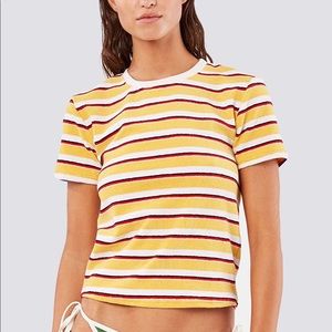 Solid & Striped terry cloth tee size Large yellow